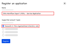 Register an application dialog in Microsoft Entra ID.