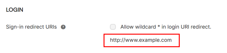 OIDC app settings in the Okta Admin Console